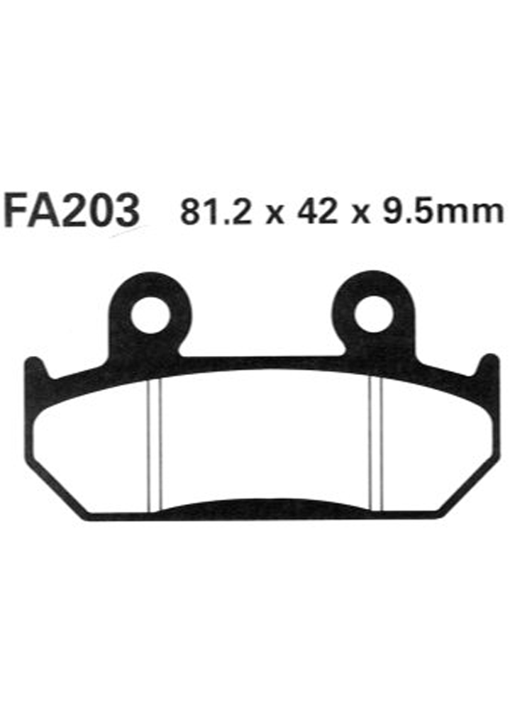 Klocki hamulcowe EBC FA203 81.2 x 42 x 9.5mm NA PRZÓD