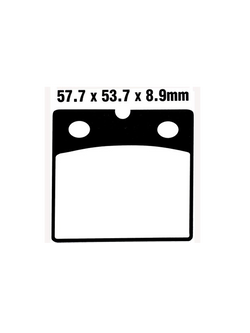 Klocki hamulcowe EBC FA171 57.7 x 53.7 x 8.9mm NA PRZÓD