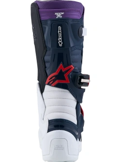 Buty enduro dziecięce Alpinestars MX Tech 7S biało-fioletowo-niebieskie