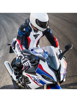Kombinezon motocyklowy jednoczęściowy Shima Apex RS biało-niebieski