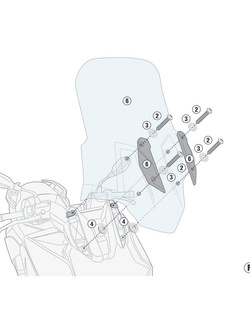 Szyba do skutera GIVI BMW C 400 GT (19-24) przezroczysta [mocowanie w zestawie]