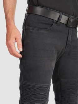 Jeansy motocyklowe Pando Moto Karl Devil AAA czarne