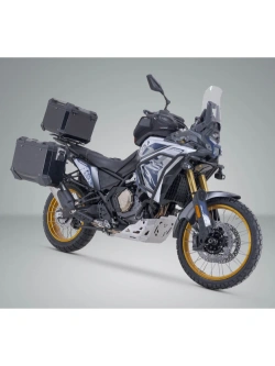 Zestaw: kufry boczne 45/37L + kufer centralny 38L TRAX ADV+ stelaże SW-Motech Voge DSX 800 Rally (25-) czarne