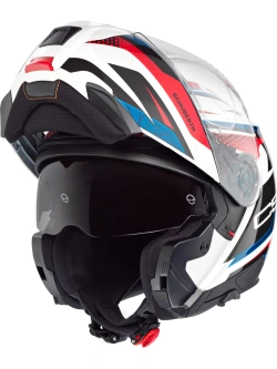Kask szczękowy Schuberth C5 Velocity biało-czerwono-niebieski