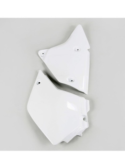 Osłona boczna tylna lewa UFO do Suzuki DRZ 400E (00-) biała