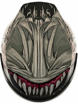Kask integralny Icon Domain Grand Maw szaro-fluo