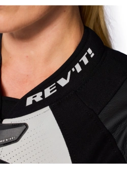 Kombinezon motocyklowy damski jednoczęściowy REV’IT! Xena 4 biało-fluo czerwony