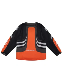 Bluza enduro dziecięca Fox 180 Draft czarno-biało-pomarańczowa