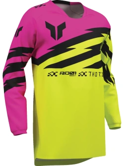 Bluza enduro dziecięca Thor Launchmode Shockie różowa-fluo