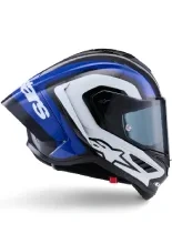 Kask integralny Alpinestars Supertech R10 Arius biało-czarno-niebieski, połysk