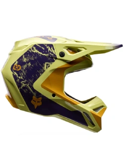 Kask enduro Fox V1 Image Print fioletowo-żółty