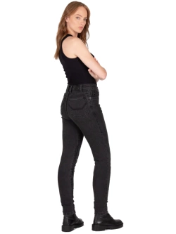 Jeansy motocyklowe damskie Knox Colton Skinny czarne