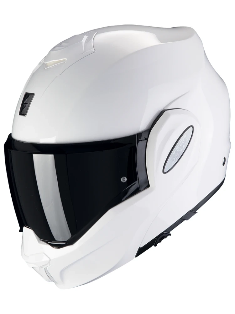 Kask szczękowy Scorpion Exo-Tech Evo Solid biały połysk