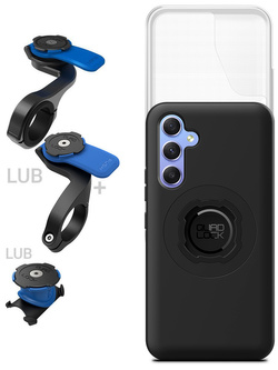 Zestaw rowerowy: etui MAG na telefon Samsung Galaxy A54 (magnetyczne) + wodoodporny pokrowiec MAG + mocowanie Quad Lock