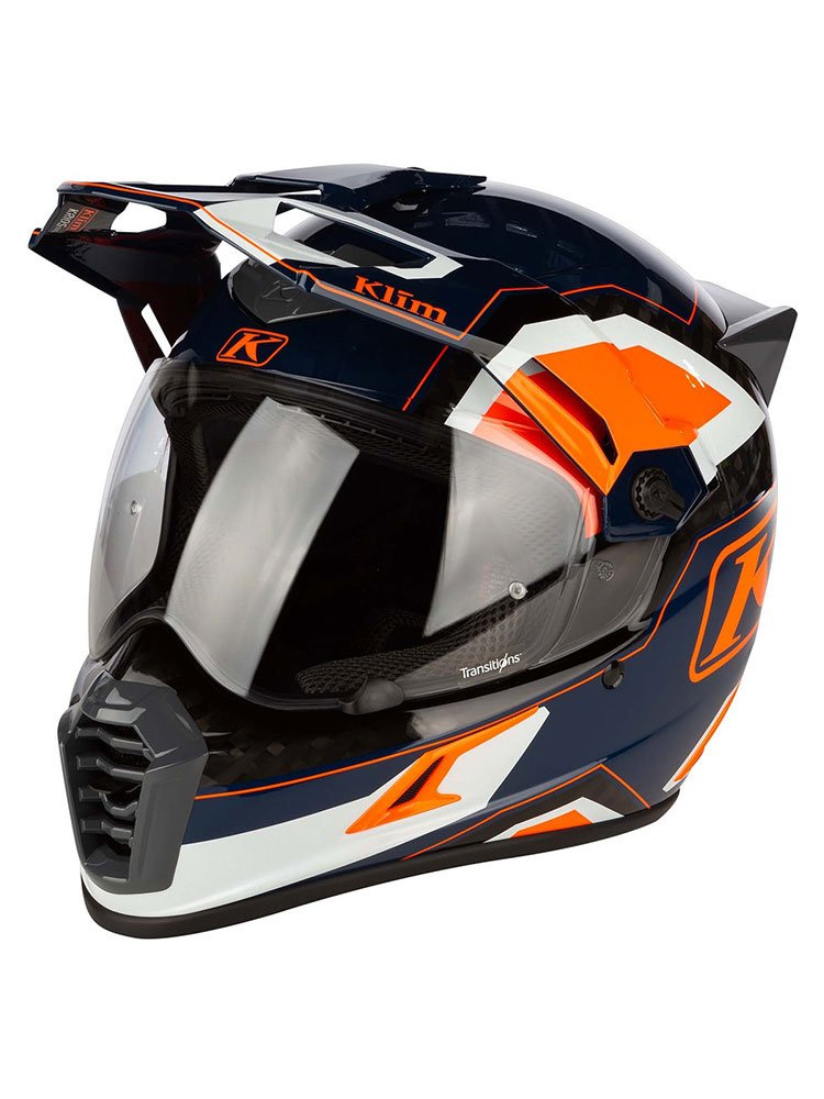 Kask integralny Klim Krios PRO Karbon pomarańczowo-niebieski