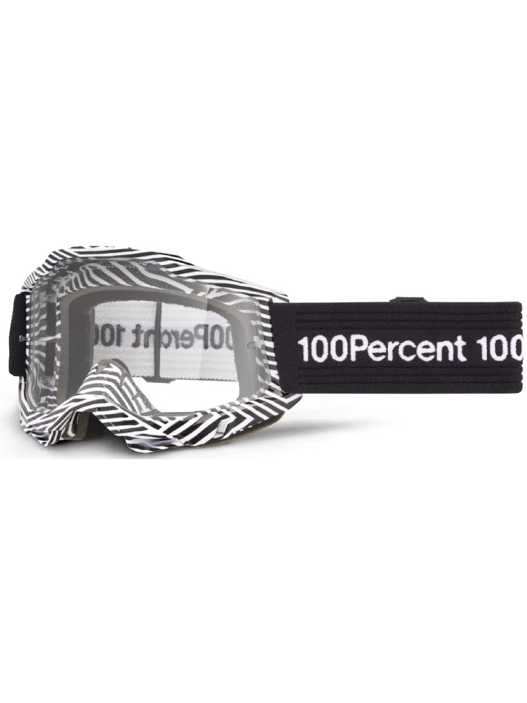 Gogle motocyklowe 100% Accuri 2 z przezroczystą szybką, czarno-białe