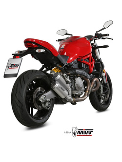 Tłumiki motocyklowe Slip-On Line (MK3) MIVV do Ducati Monster 821 (18-20) / 1200 (17-21) srebrne