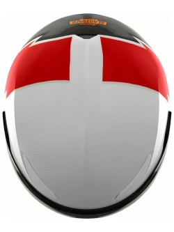 Kask integralny Icon Domain Slabtown biało-czerwono-czarny