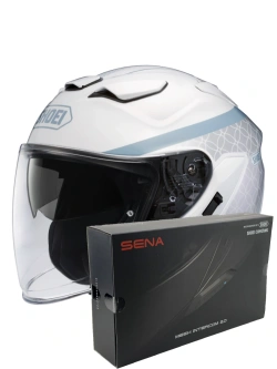 Zestaw: kask otwarty Shoei J-Cruise 3 Acconic TC-6 + dedykowany interkom motocyklowy Sena SRL 3