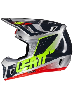 Kask enduro Leatt Moto 7.5 V25 Steel z goglami czarno-szaro-zielony