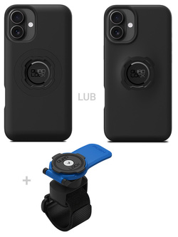 Zestaw: etui na telefon iPhone 16 Plus + uchwyt Quad Lock montowany za pomocą paska z szybkozłączką