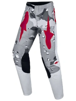 Spodnie cross dziecięce Alpinestars MX Fluid Lone biało-szaro-czerwone
