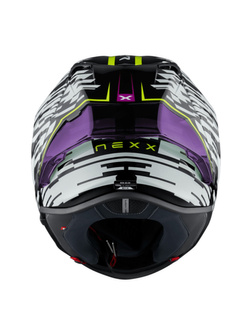 Kask integralny Nexx X.R3R Glitch Racer biało-czarno-fioletowy