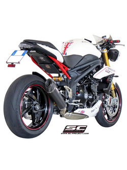 Tłumik stożkowy CARBON (niska pozycja) Slip-on SC-Project do Triumph SPEED TRIPLE 1050 [11-15]