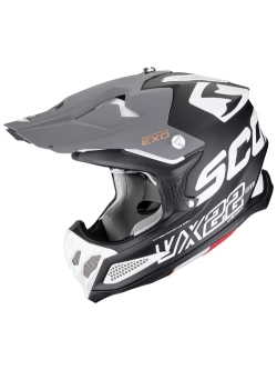 Kask enduro Scorpion VX-22 Air Updown czarno-biało-szary matowy