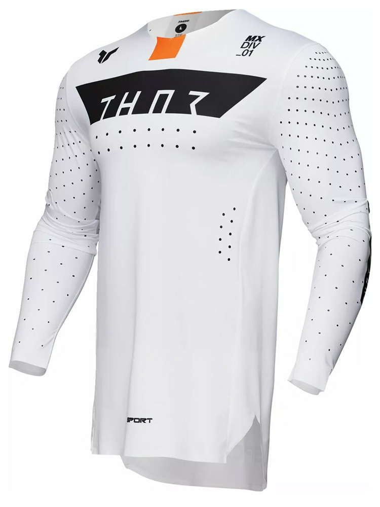 Bluza enduro Thor Sportmode Rogue biało-pomarańczowa