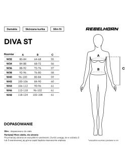 Kurtka motocyklowa damska skórzana Rebelhorn Diva ST czarna