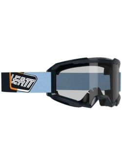Gogle motocyklowe Leatt Vizion 2.5 z przezroczystą szybką, czarno-niebieskie