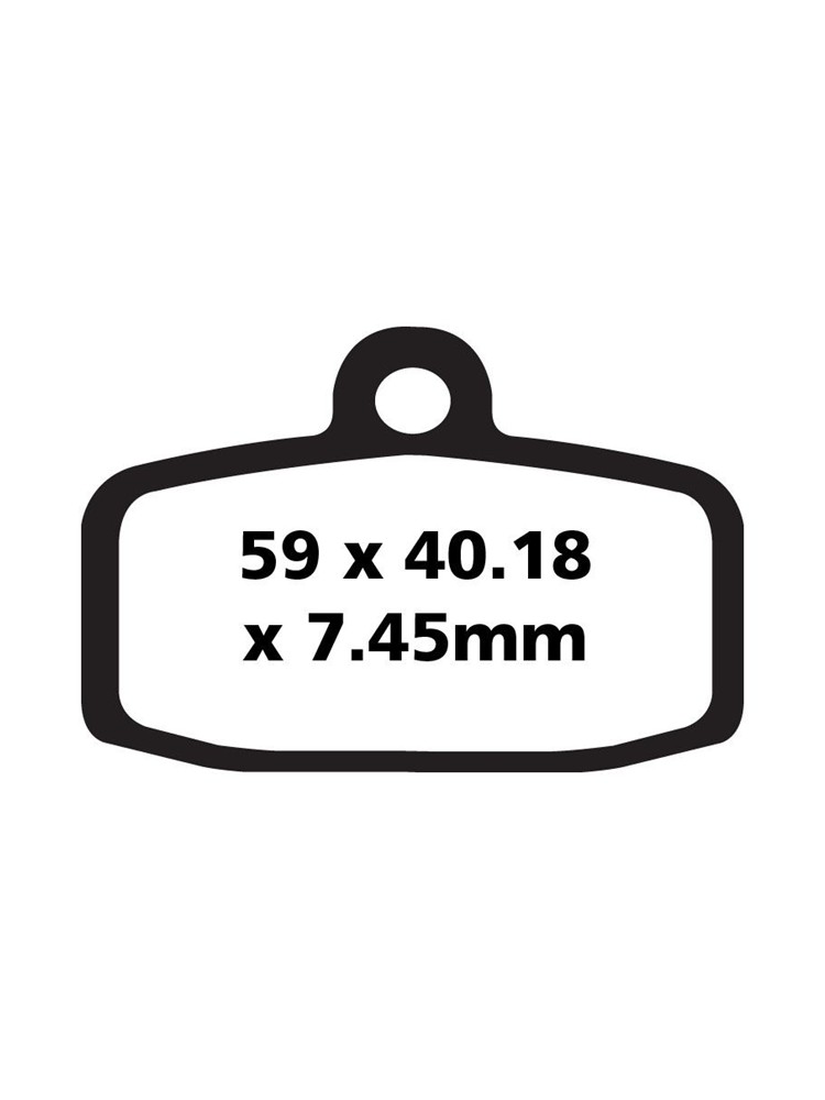 Klocki hamulcowe EBC FA612TT 59 x 40.18 x 7.45mm NA PRZÓD