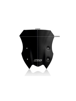 Szyba motocyklowa WRS Sport Kawasaki Z 900 (20-24) czarna matowa