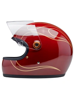 Kask integralny Biltwell Gringo S Flames czerwono-złoty