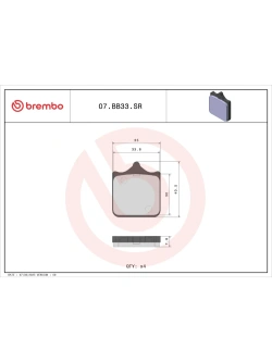Klocki hamulcowe Brembo SR Husqvarna (wybrane modele) [na przód, kpl. na 1 tarczę]