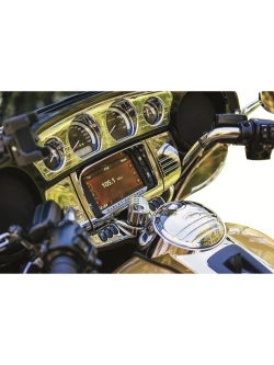 Panel radiowy Kuryakyn Tri-Line Harley Davidson (wybrane modele) srebrny