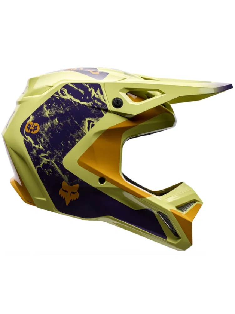 Kask enduro Fox V1 Image Print fioletowo-żółty