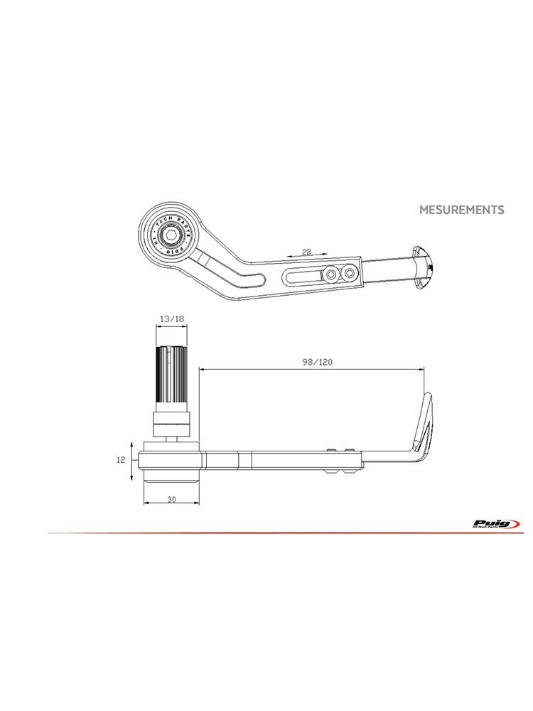 Osłona dźwigni hamulca PUIG zielona