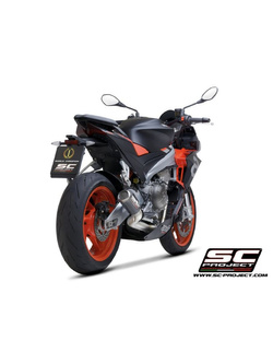 Pełny układ wydechowy SC-Project z tłumikiem motocyklowym CR-T Aprilia Tuono 660 (21-) włókno węglowe