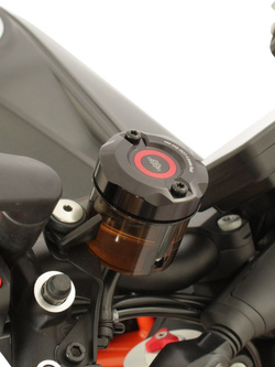 Pokrywa zbiornika płynu hamulcowego przedniego GILLES aluminiowa czarna