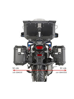 Stelaż asymetrycznych kufrów bocznych Monokey Cam-Side GIVI PL One-Fit Honda CRF1100L Africa Twin/ Adventure Sports (20-)