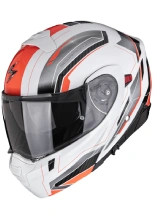 Kask szczękowy Scorpion EXO-930 EVO Space biało-srebrno-czerwony