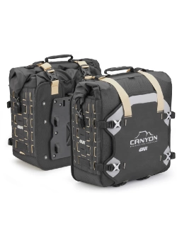 Sakwy motocyklowe GIVI GRT709B Canyon wodoodporne, czarne  [pojemność: 2 x 35l]