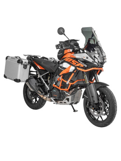 Zestaw: kufry boczne z anodowanego aluminium srebrne "And-S" Zega Evo + stelaże czarne Touratech KTM 1050 Adventure/1090 Adventure/1290 Super Adventure (-20)/1190 Adventure/R (38+45L)