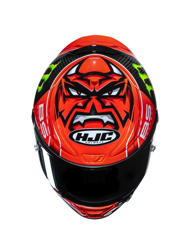 Kask integralny HJC RPHA 1 V2 Carbon Quartararo Replica czerwono-czarny