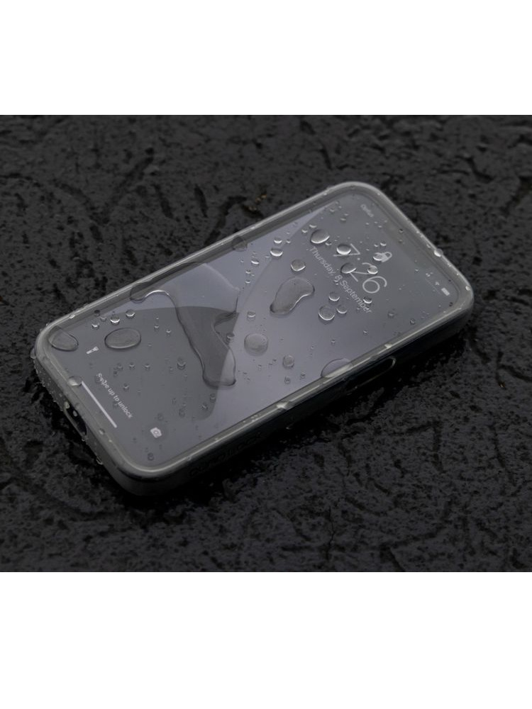 Zestaw na motocykl: etui MAG na telefon iPhone 13 Pro (magnetyczne) + wodoodporny pokrowiec MAG + mocowanie Quad Lock