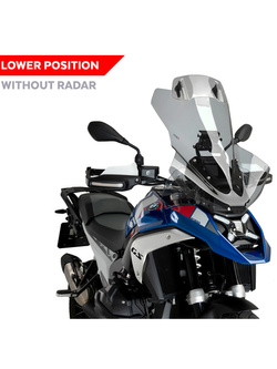 Szyba motocyklowa turystyczna PUIG BMW R 1300 GS (24-) lekko przyciemniana [z deflektorem; do modeli bez radaru]