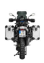 Zestaw: kufry boczne z anodowanego aluminium srebrne "And-S" Zega Evo + stelaże czarne Touratech BMW R1250GS/ R1250GS Adventure/ R1200GS (13-21)/ R1200GS Adventure (14-21) (31+38L)