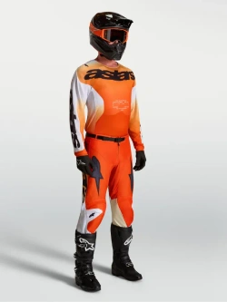 Spodnie cross Alpinestars MX Racer Amber biało-czarno-czerwone